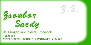 zsombor sardy business card