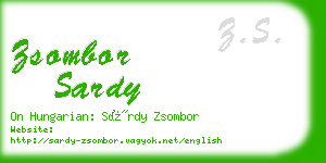 zsombor sardy business card